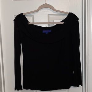 Size M, Off the Shoulder Black Long Sleeve